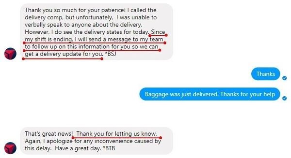 Reply to customers personally Reply to customers personally
