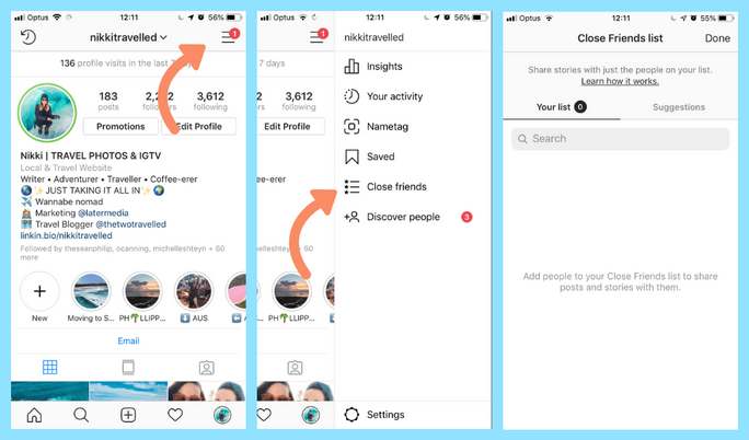 Profile setting Profile setting