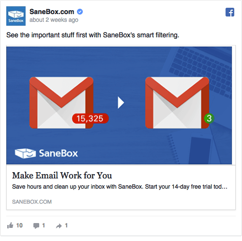 SaneBox Ad Sanebox Ad