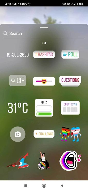 Instagram's stories feature View of instagram