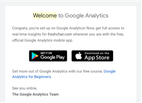 Google analytics welcome email google-analytics-welcome-email