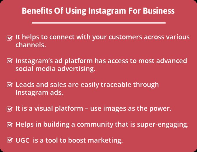 Benefits of Instagram for business Benefits of Instagram for business