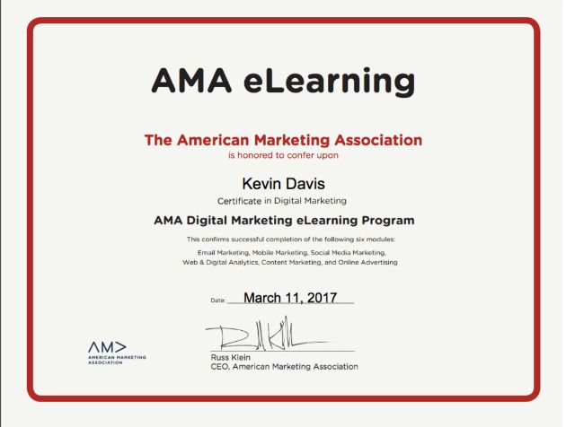 AMA Digital Marketing Certification AMA Digital Marketing Certification