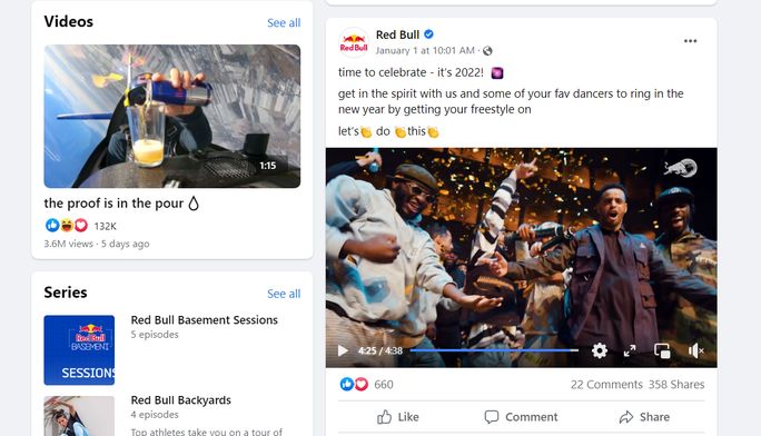 Facebook following Facebook following