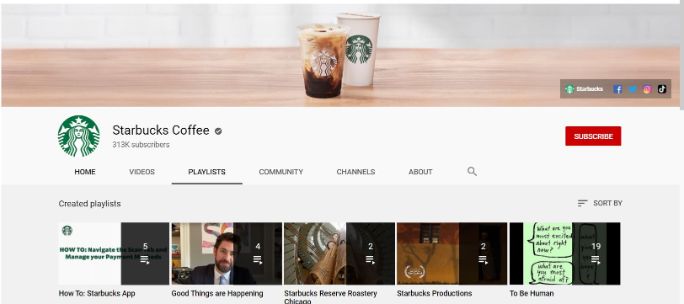 Starbucks youtube channel Starbucks youtube channel