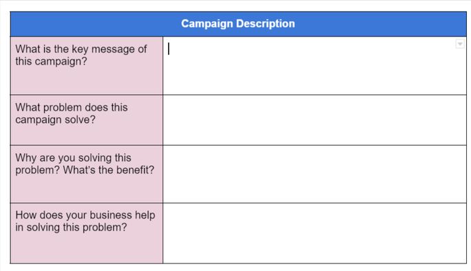 campaign description campaign description