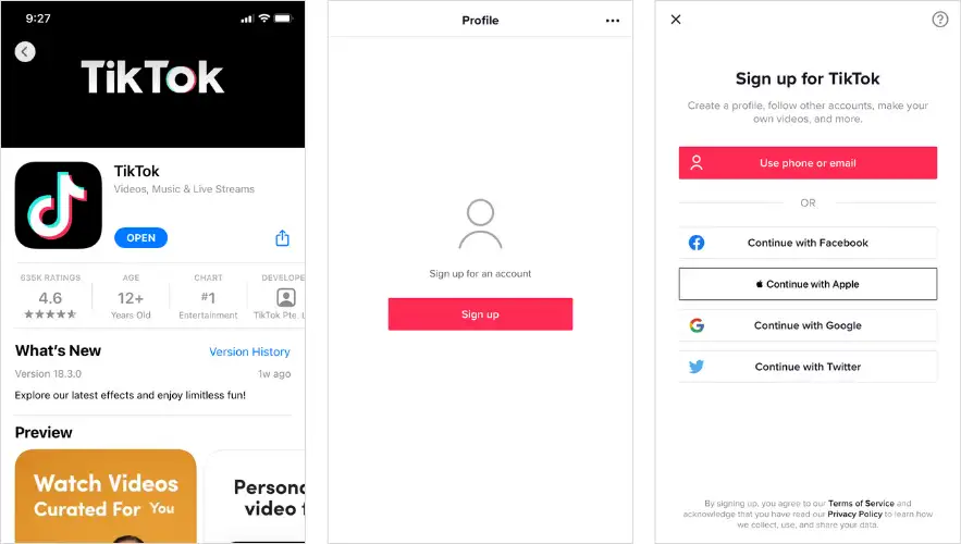 Sign Up for a TikTok shop Sign Up for a TikTok shop