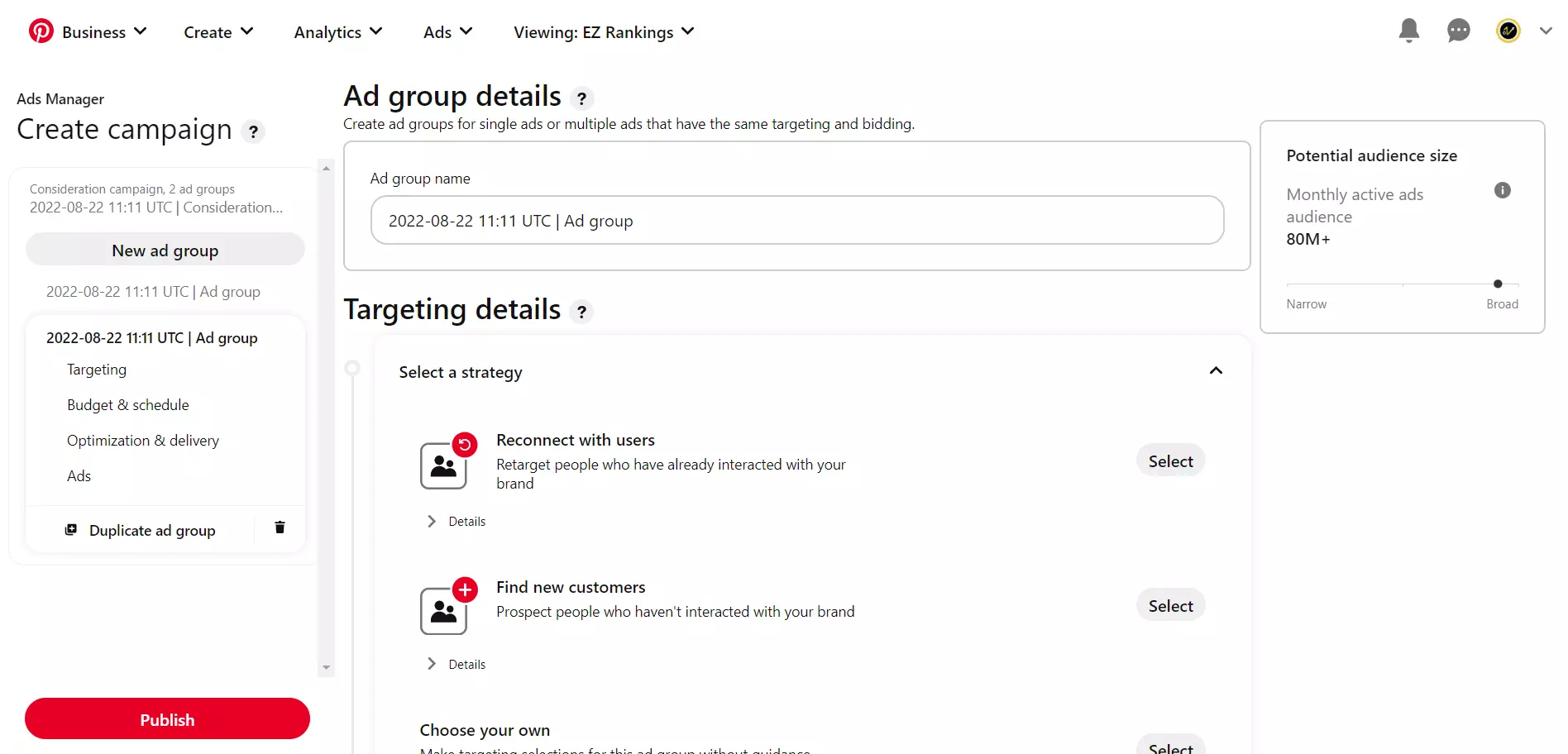 Pinterest Ad Group Pinterest Ad Group