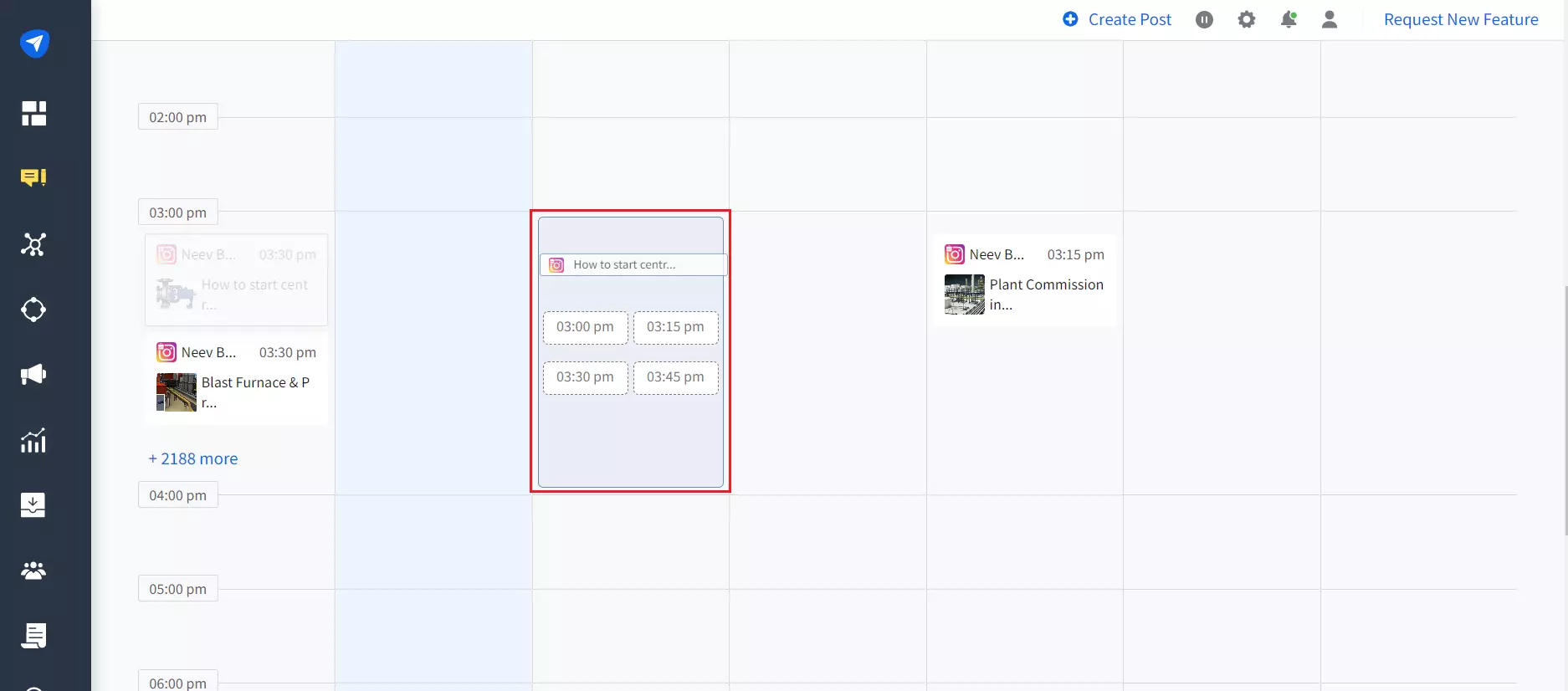 Granular time slots Granular time slots