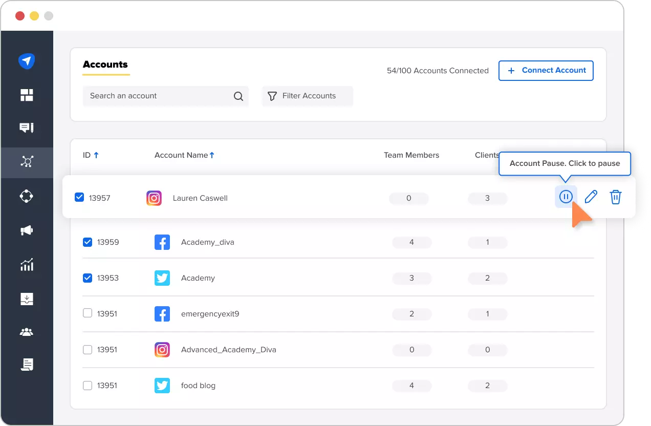 Manage Accounts Manage Accounts