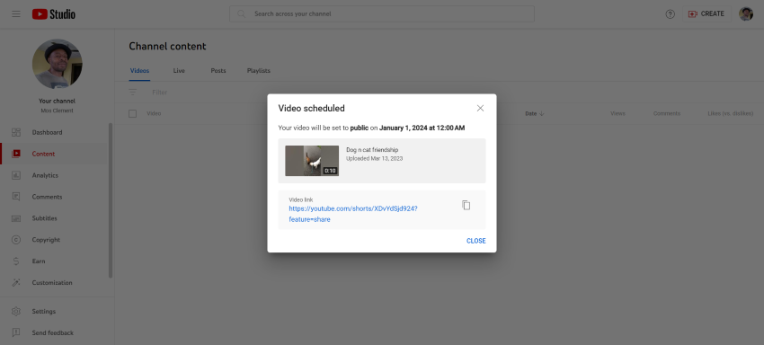 Scheduled YouTube Video Scheduled YouTube Video