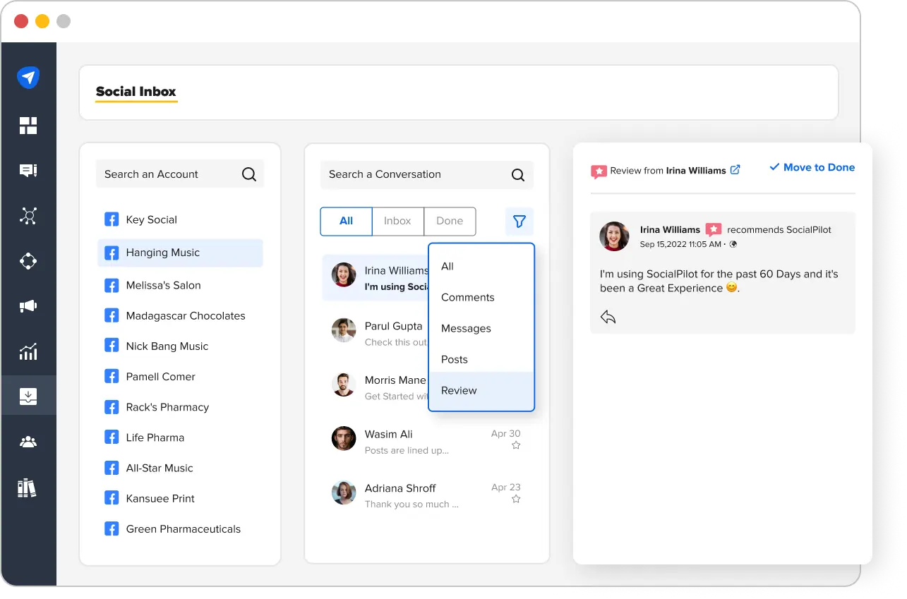 social media inbox feature social media inbox feature