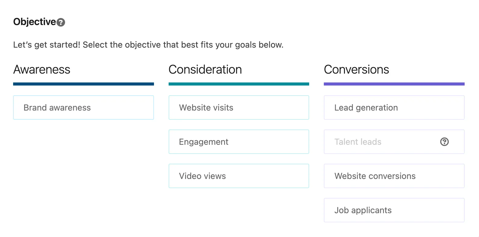 Choose Your Objective Choose Your Objective