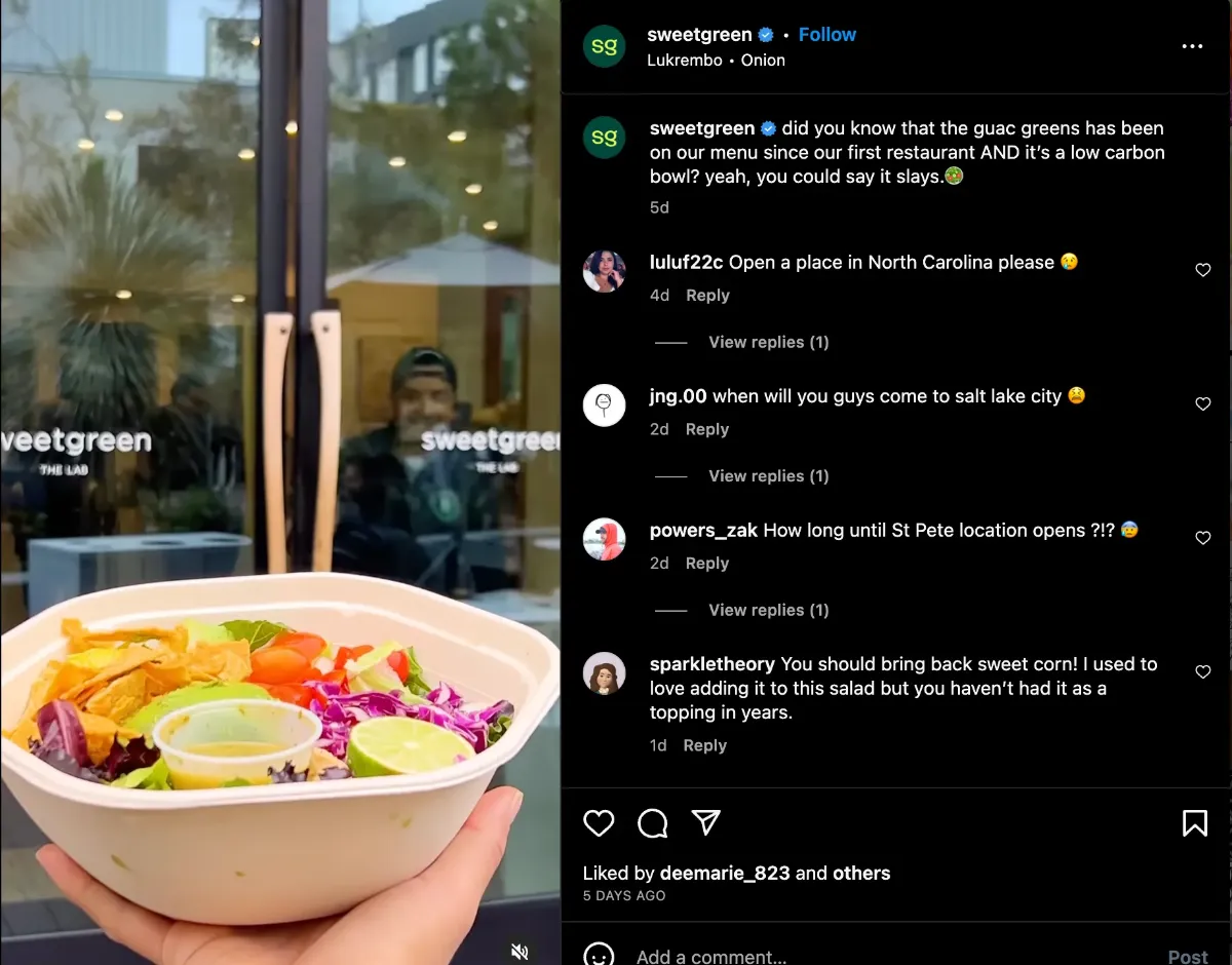 sweetgreen sweetgreen