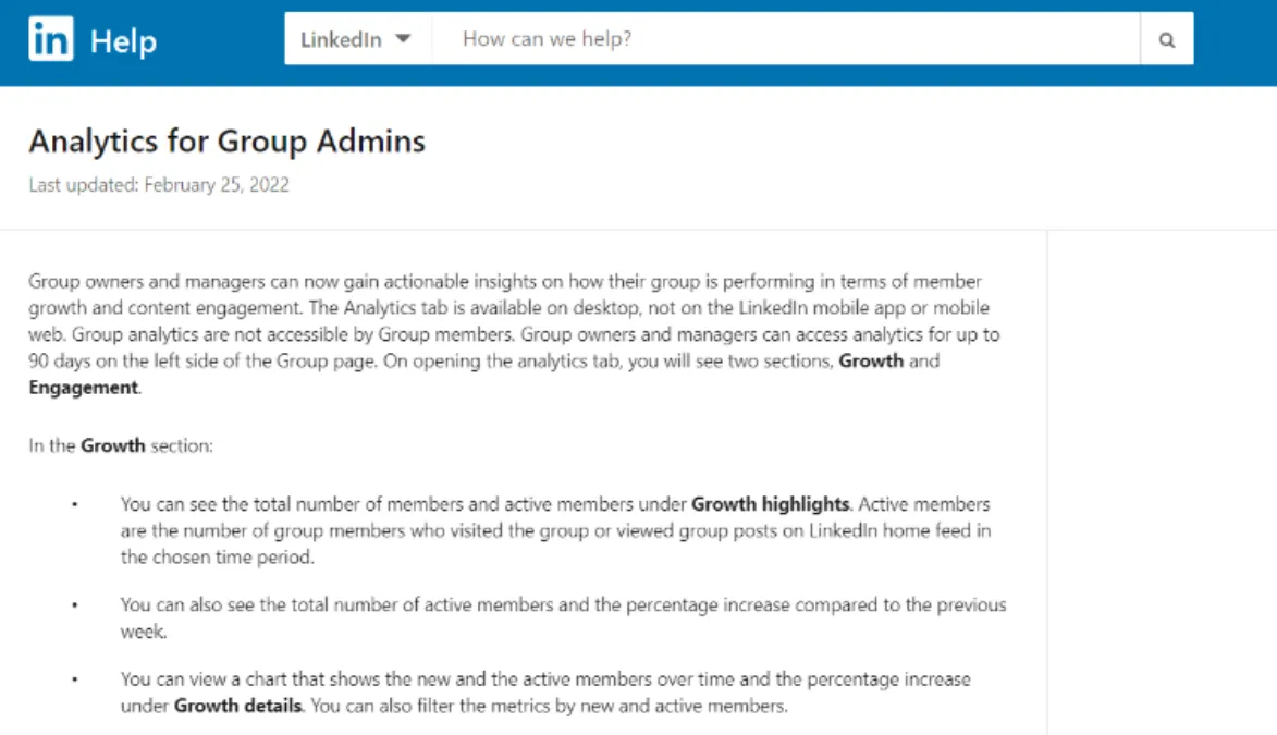 LinkedIn Group Insights LinkedIn Group Insights