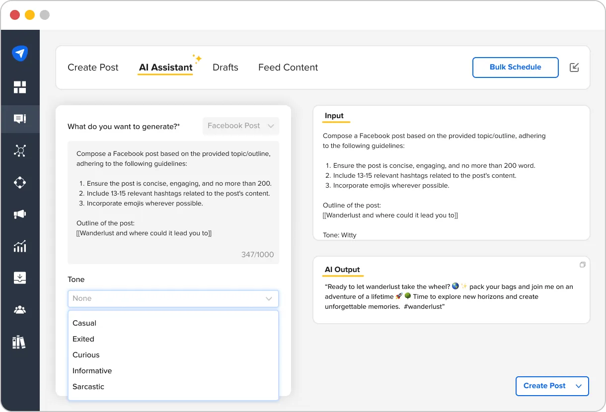 SocialPilot's AI Assistant SocialPilot's AI Assistant