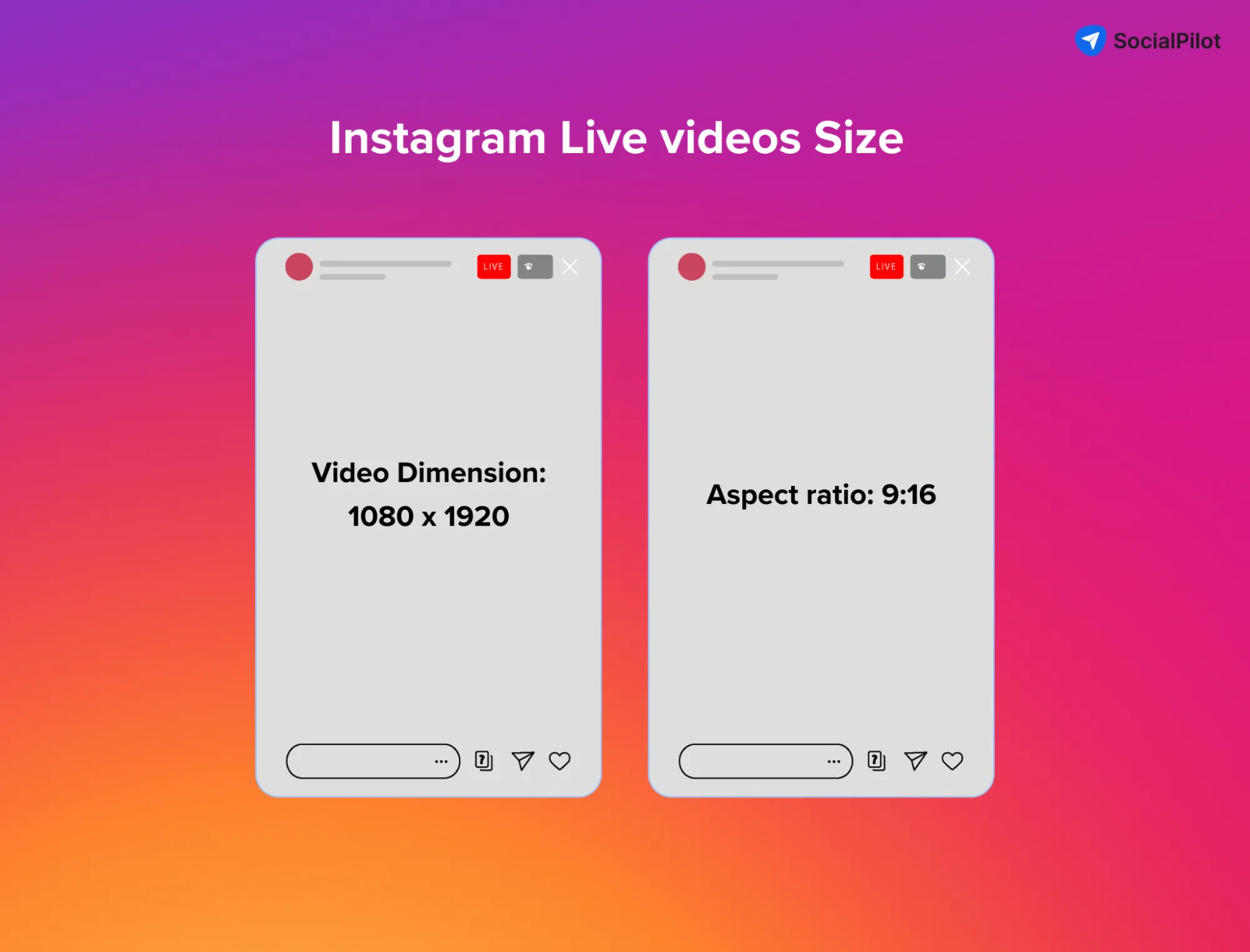 Instagram Live videos Size Instagram Live videos Size