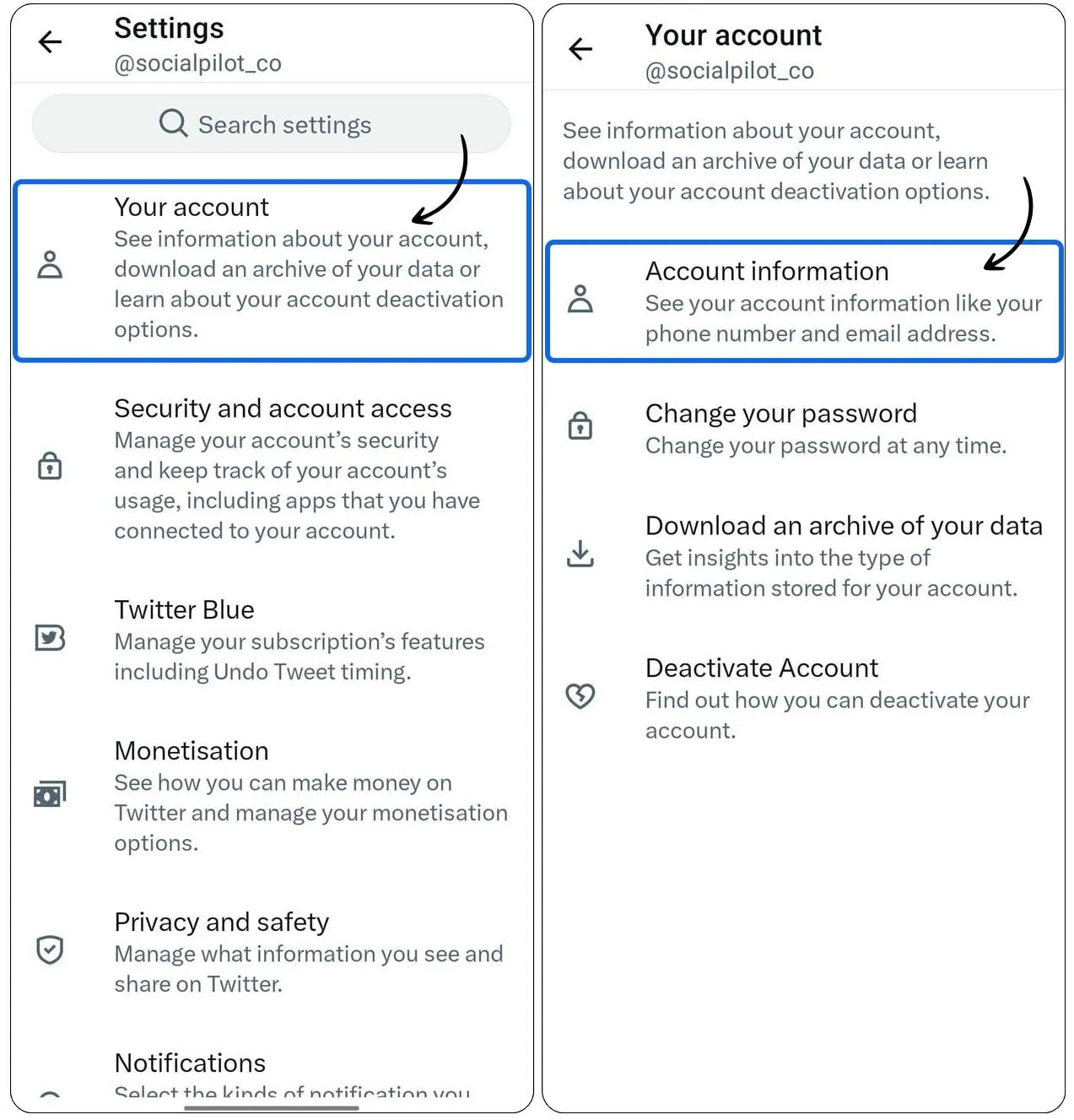 Account Information Account Information