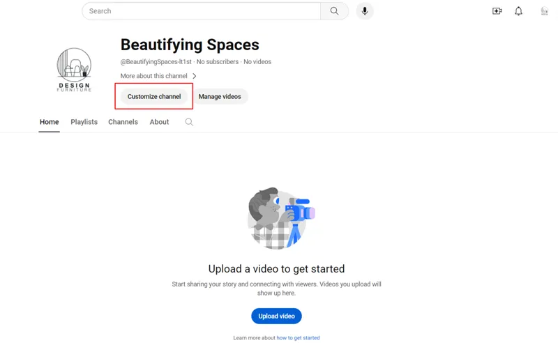 Customize Your Channel Customize Your Channel
