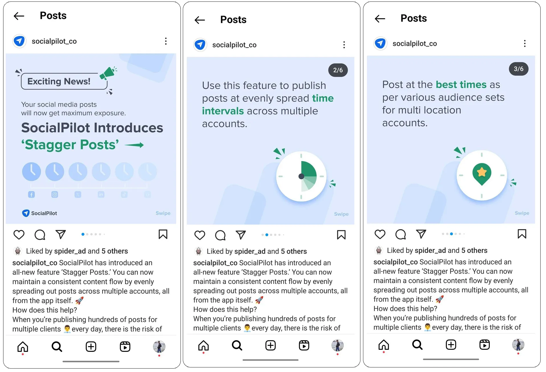 Instagram carousels at SocialPilot Instagram carousels at SocialPilot