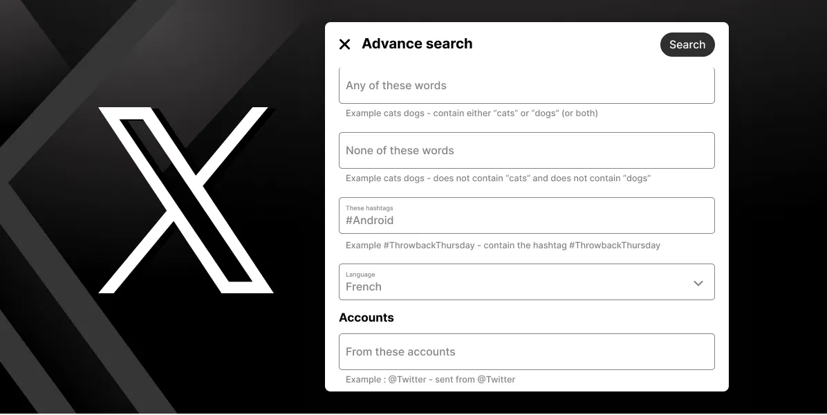 Advance Search Advance Search