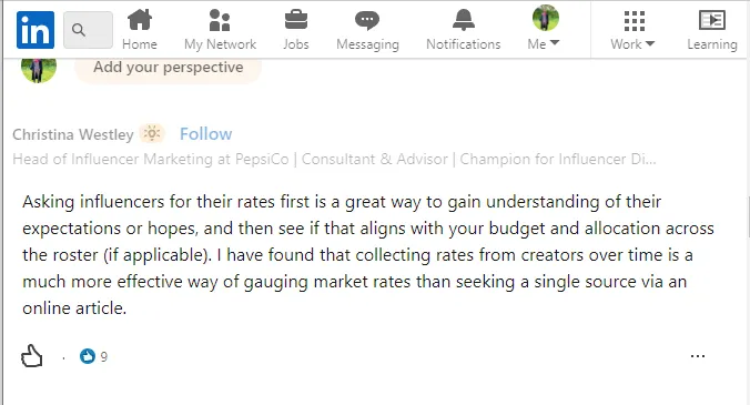 Ask for Influencer Rates First Ask for Influencer Rates First