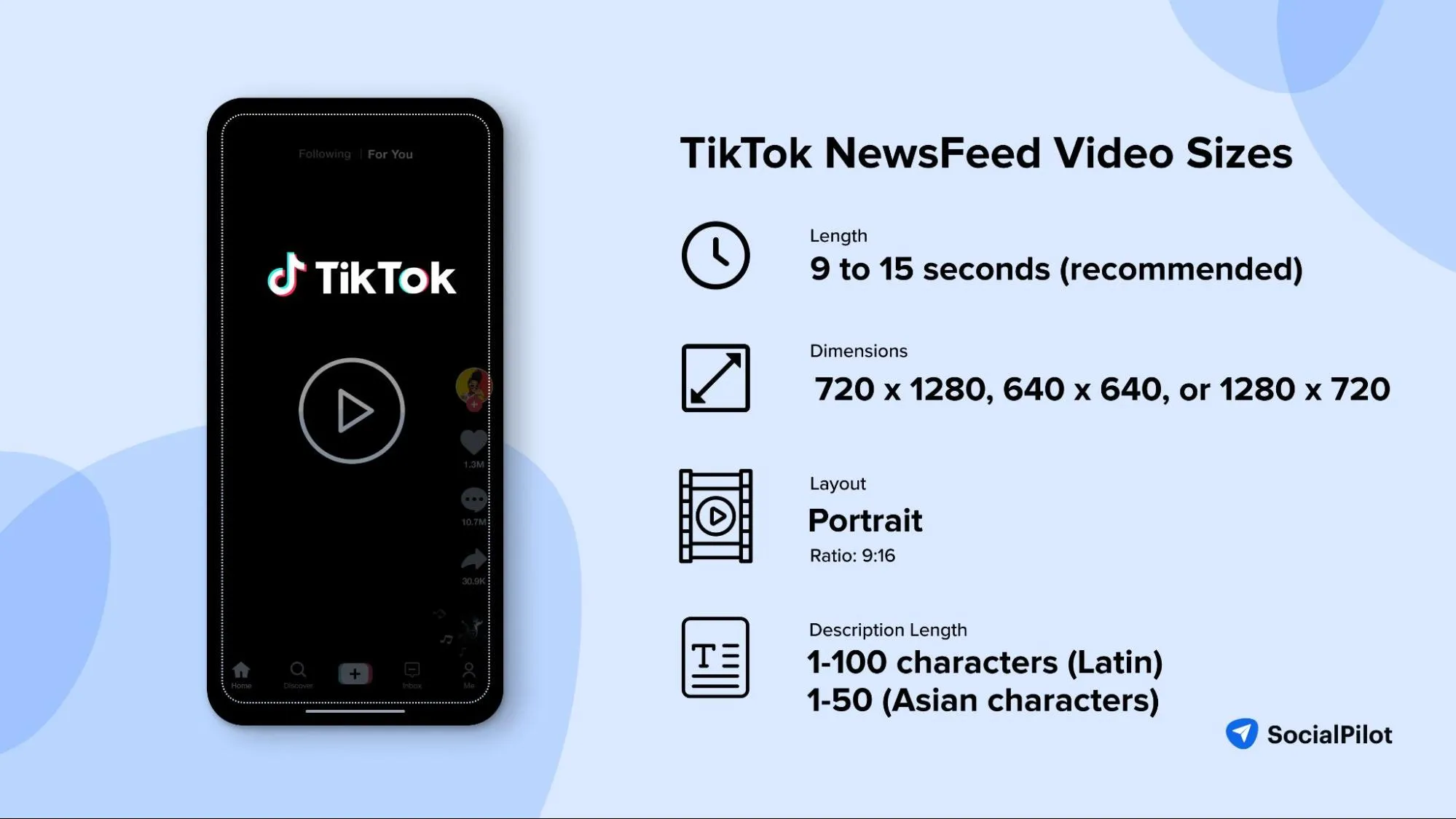 TikTok Newsfeed Video Sizes TikTok Newsfeed Video Sizes