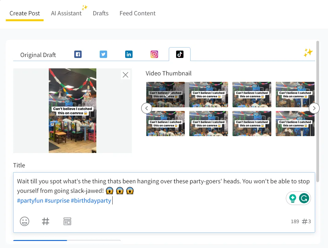Video and Compose the Post Video and Compose the Post