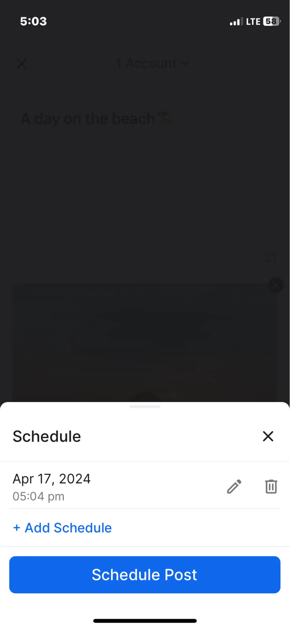 Schedule Post Schedule Post
