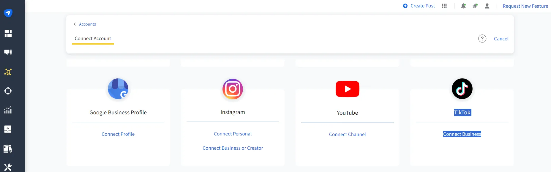 Select TikTok Platform Select TikTok Platform
