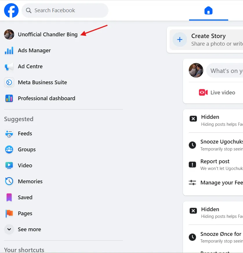 Facebook dashboard Facebook dashboard