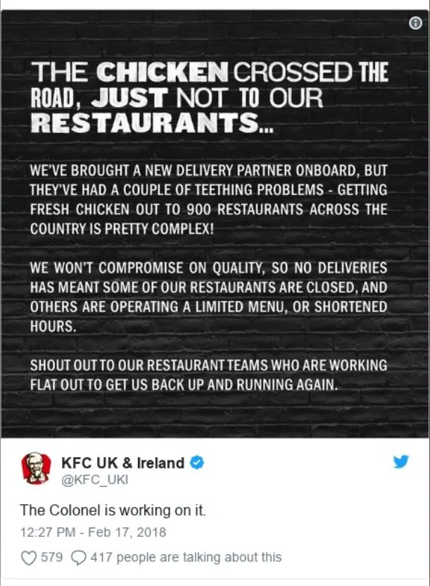 KFC responded KFC responded