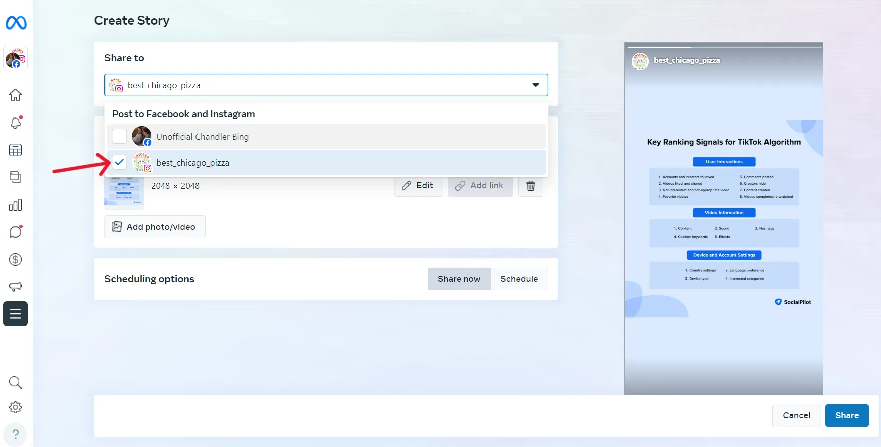 Select the Profile to Schedule Select the Profile to Schedule