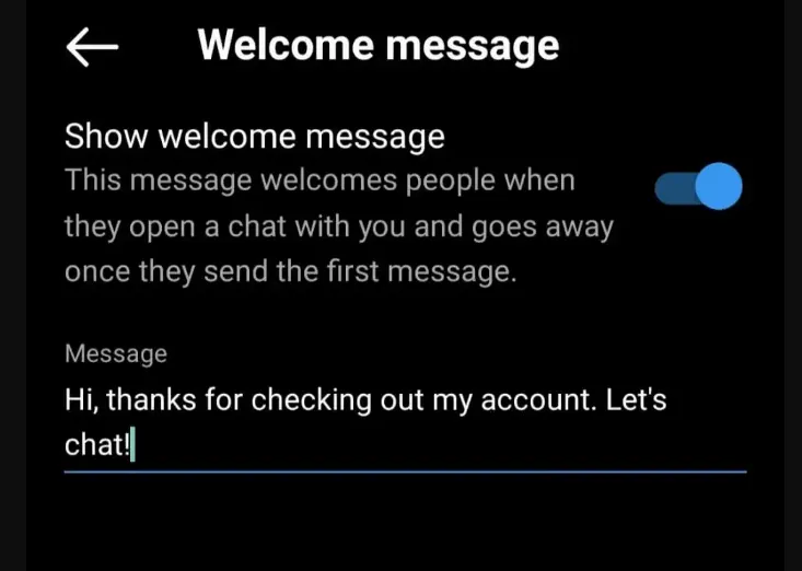 wlcome message wlcome message