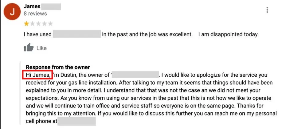 give personalized response give personalized response