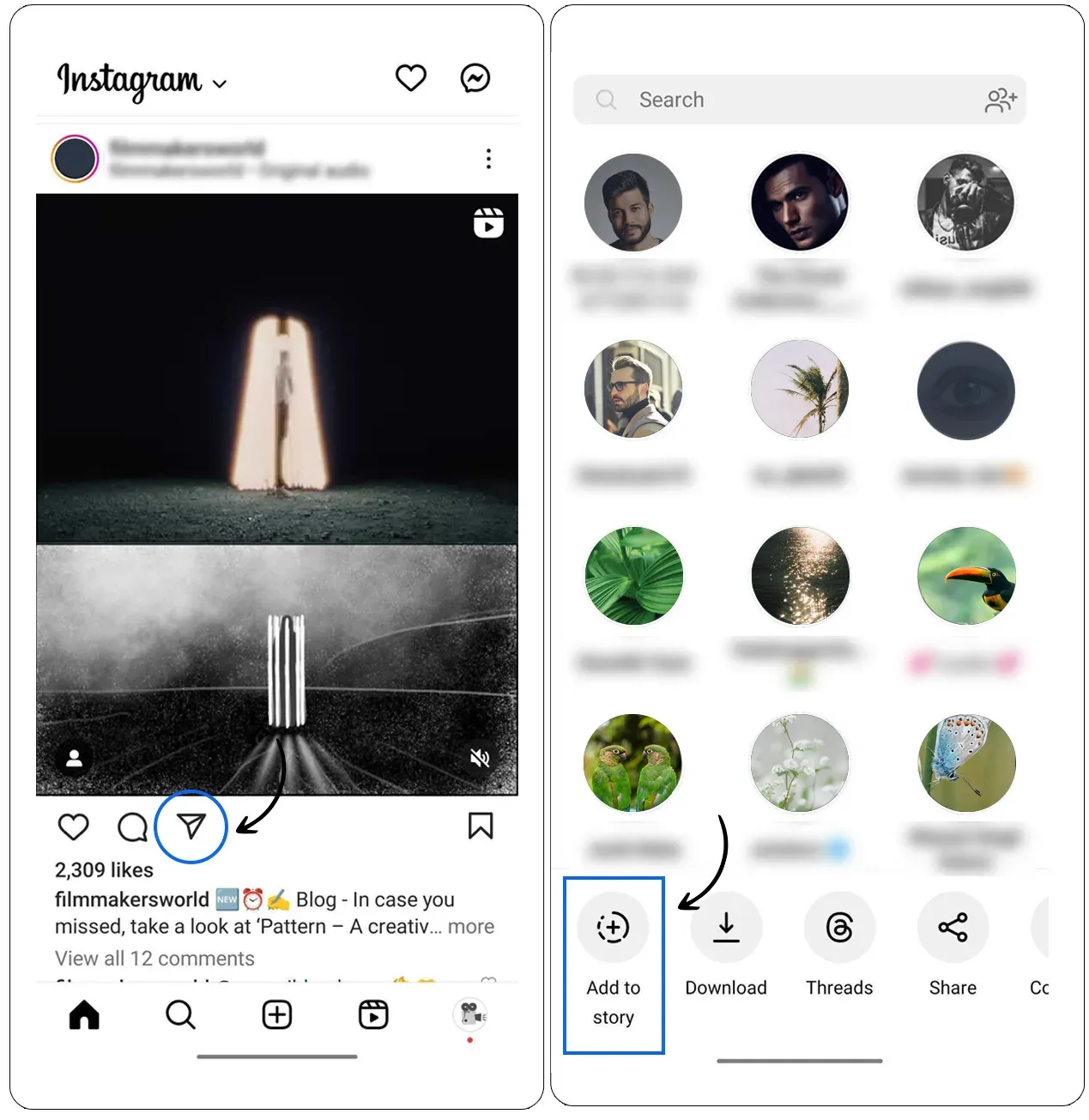 Tap on the Share Button Tap on the Share Button