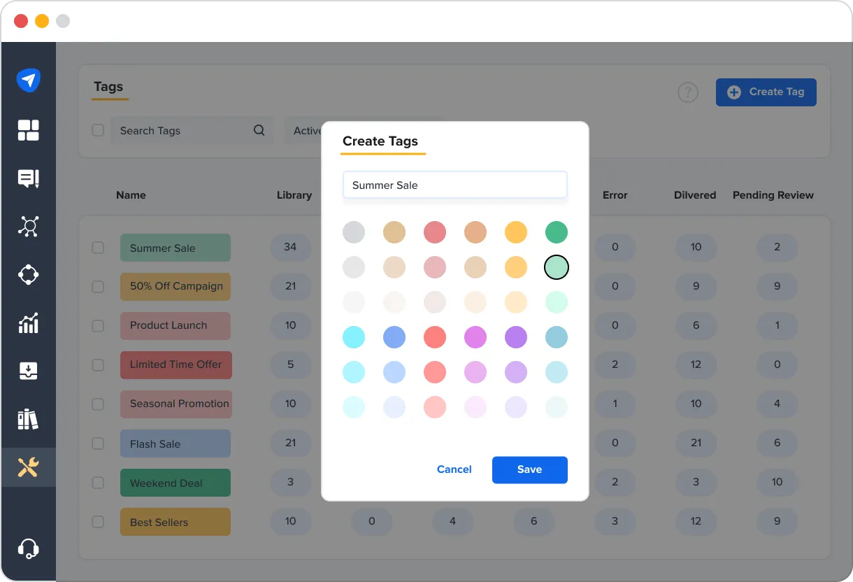 create Tags create Tags