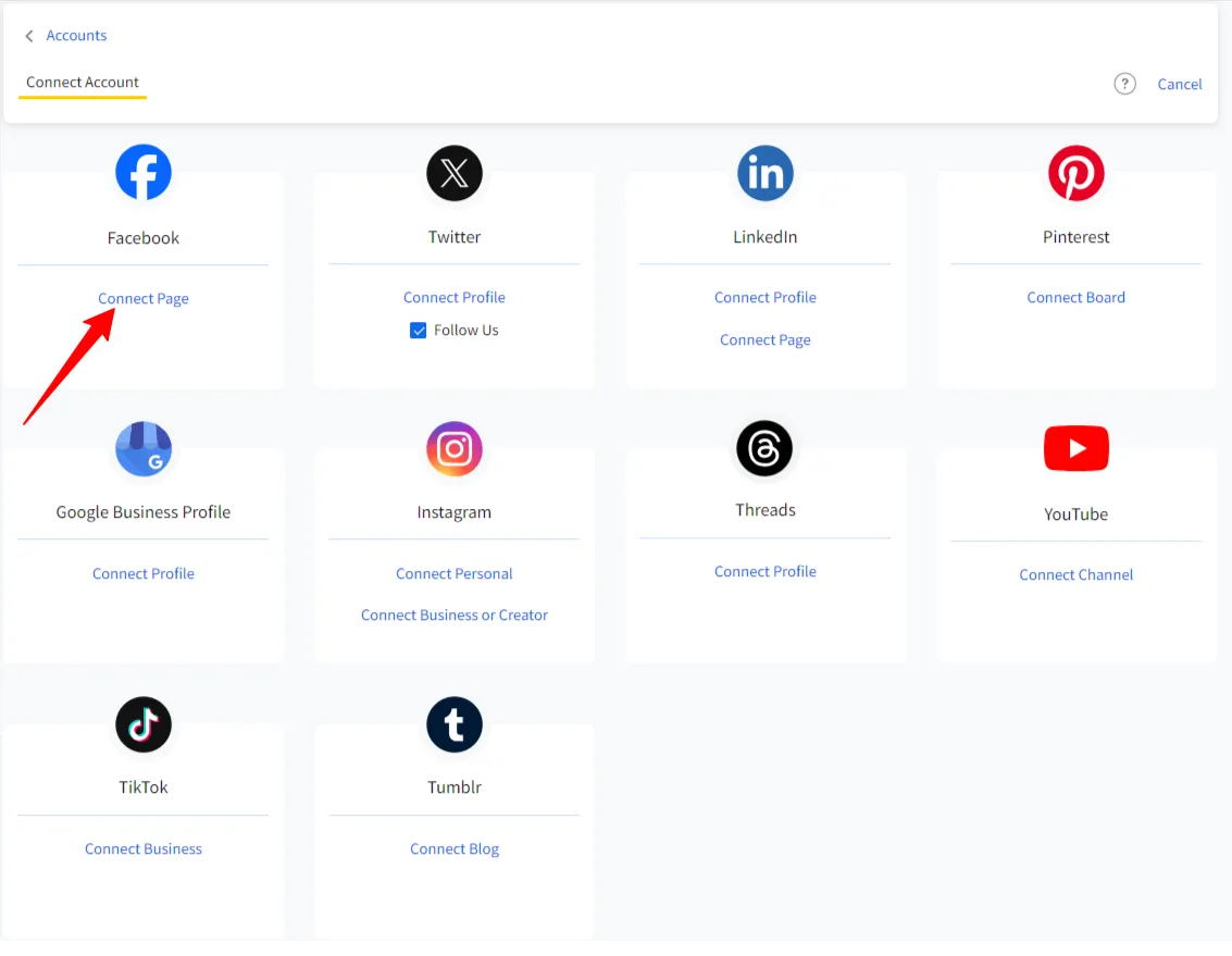 Connect Account Connect Account