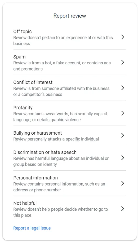 Report fake reviews on Google Report fake reviews on Google