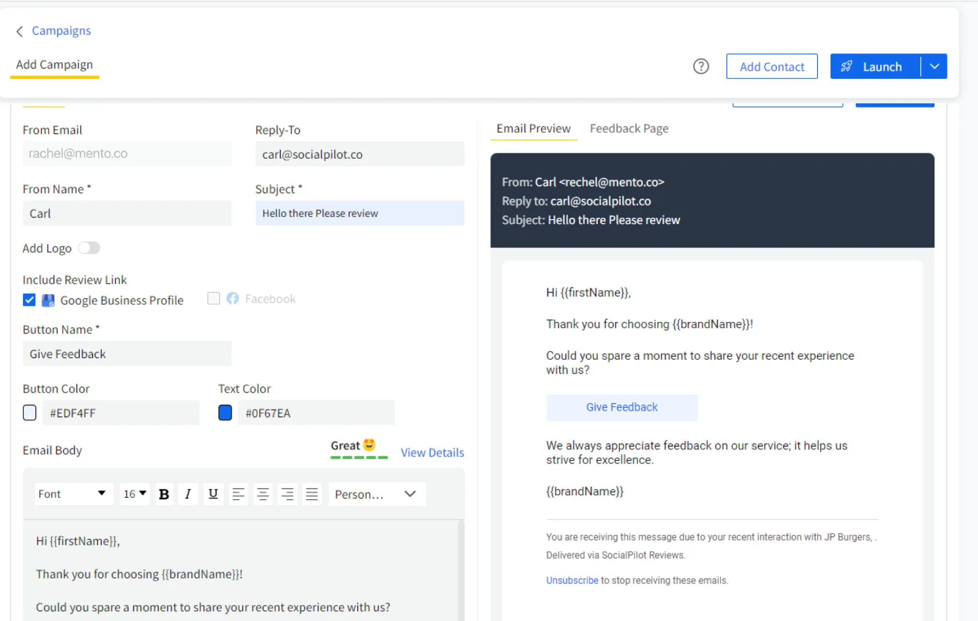 Set campaign on SocialPilot Review Set campaign on SocialPilot Review