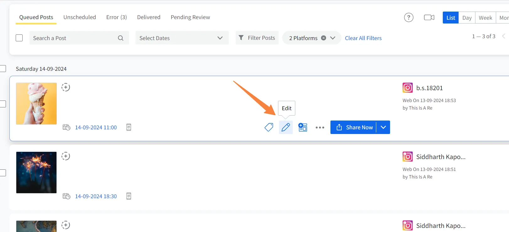 click on the Edit icon click on the Edit icon