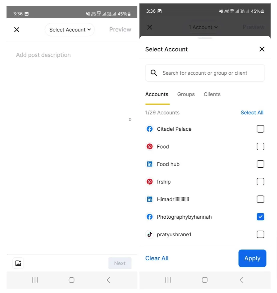 Select Account mobile app Select Account mobile app