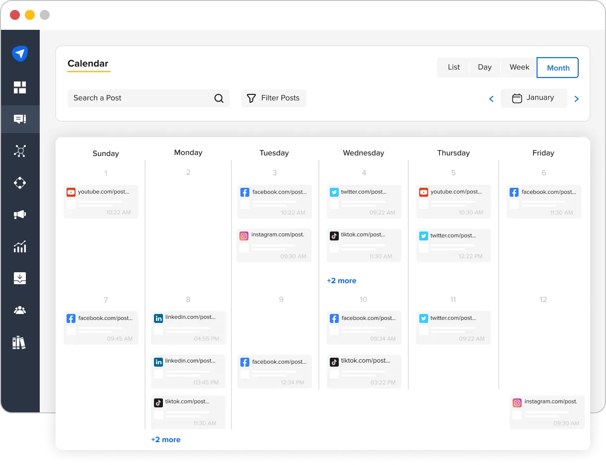SocialPilot Content Calendar SocialPilot Content Calendar