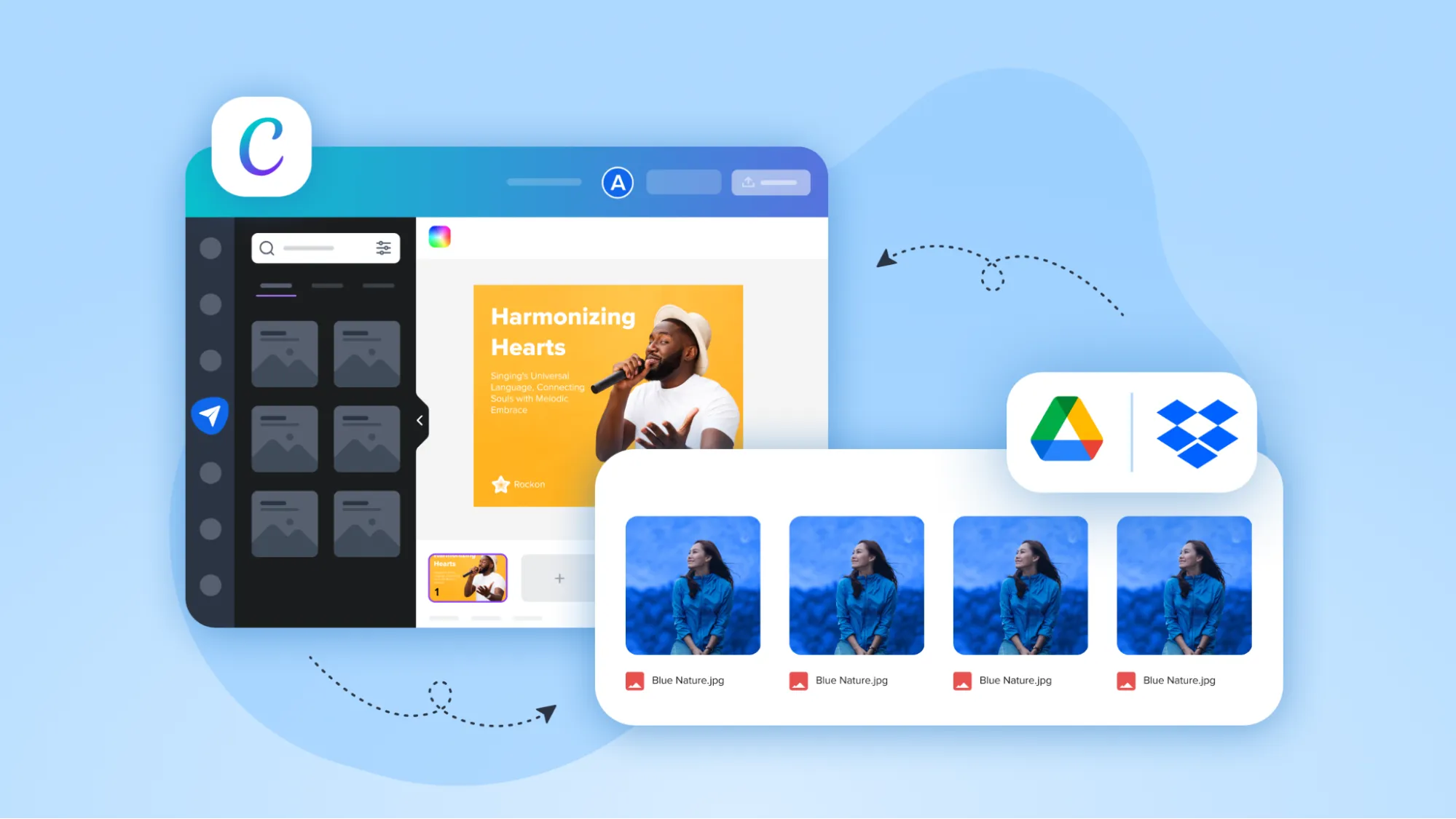 Canva, Google Drive and Dropbox Integration in SocialPilot Canva, Google Drive and Dropbox Integration in SocialPilot