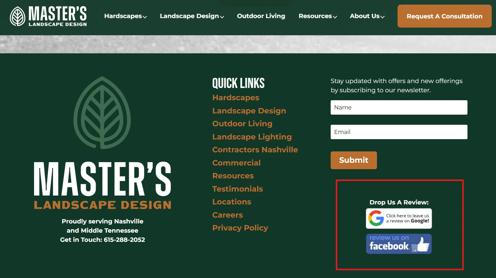 Add a Google Review CTA in Your Footer Add a Google Review CTA in Your Footer