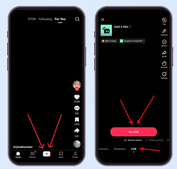 go live on TikTok go live on TikTok