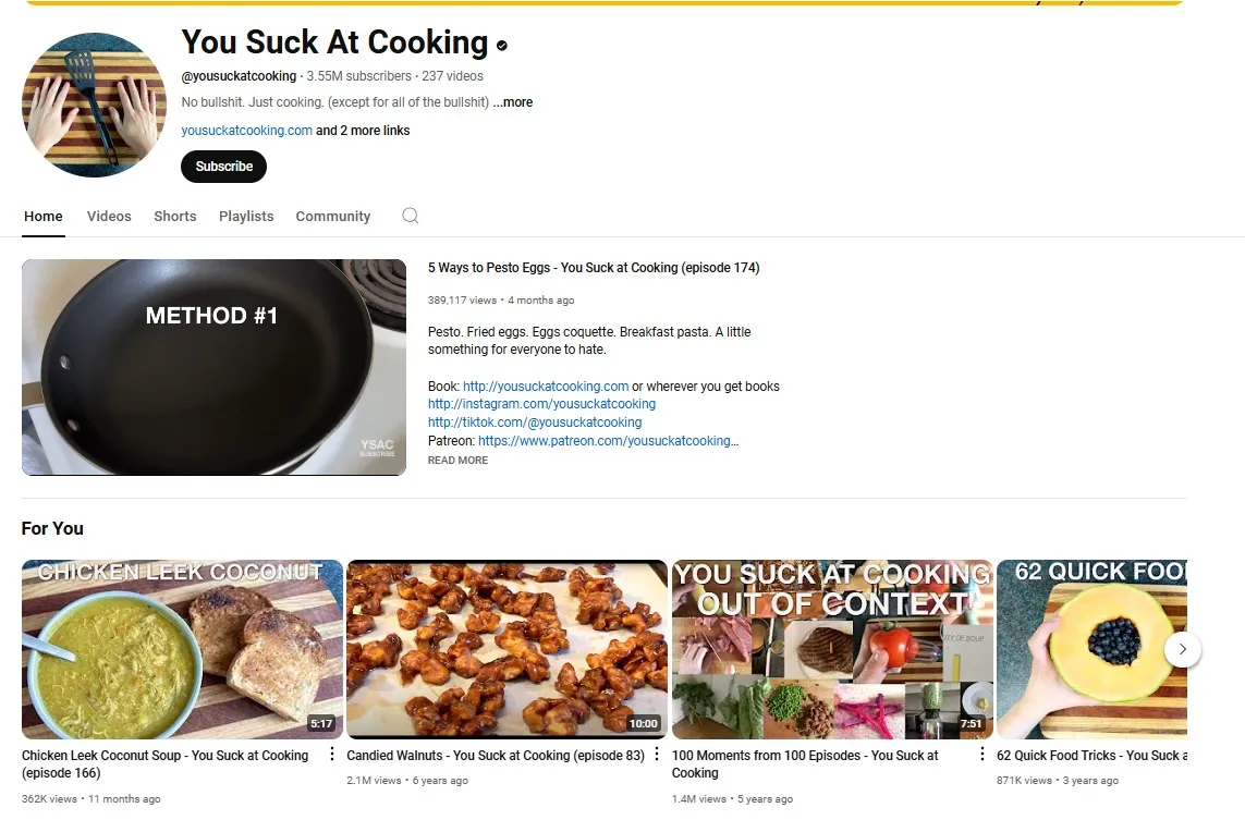 Cooking channels Cooking channels
