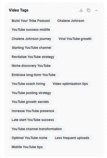 YouTube video tags YouTube video tags
