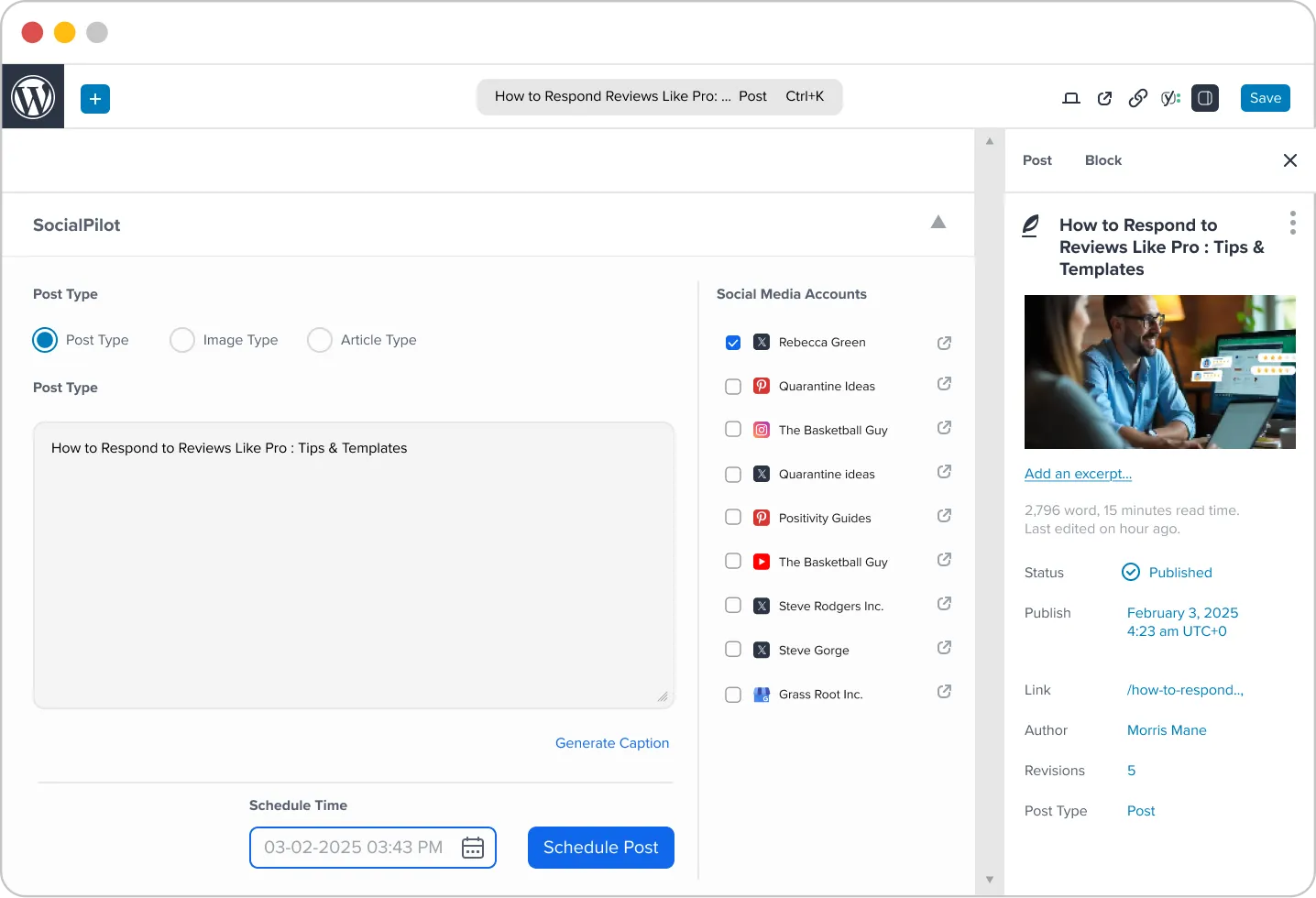 SocialPilot Plugin WordPress Screen SocialPilot Plugin WordPress Screen